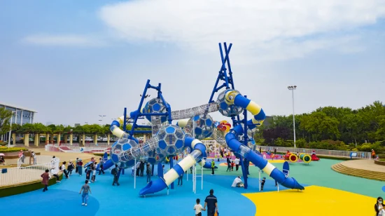 TÜV Standard Ball Tower Spielplatz Vergnügungspark Ausrüstung Kinder Kindergarten Kunststoff Spielzeug Kinder Spiele Wasserpark Rutsche Spielsets Outdoor-spielplatz Ausrüstung